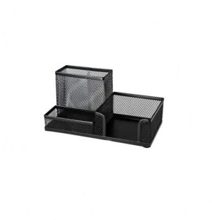 Organizador Mesa Escritório Porta Lápis Caneta de metal - Cor Preto